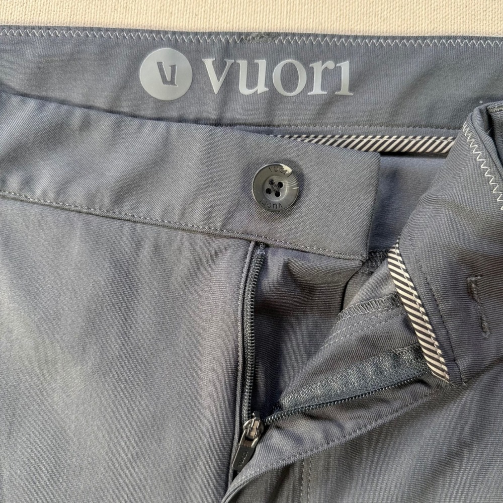 Vuori Mens 38 Meta Pant Grey Technical Chino Performance Trousers Classic Nice